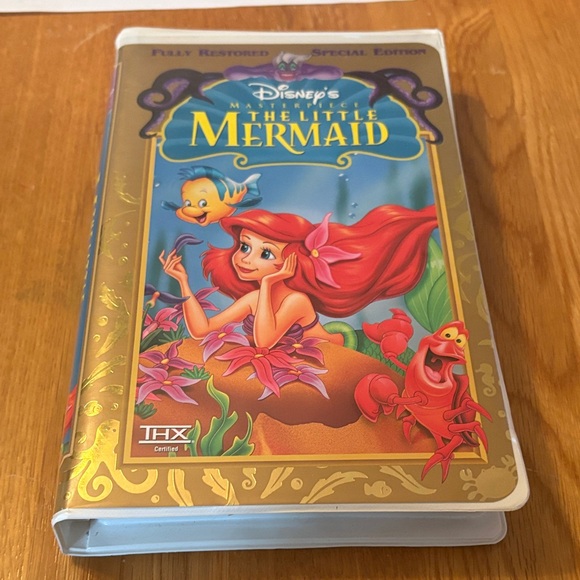 Disney Other - Disney The Little Mermaid VHS Tape Gold & Red Colorful Cover
